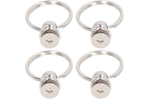 ‎HZTYYIER 20 Sets Rundkopfnieten mit Zugringen, 8 X 19 Mm DIY Lederhandwerksnieten für Geldbörse, Brieftasche, Handyhülle, Handtasche, Dekoration, Tasche