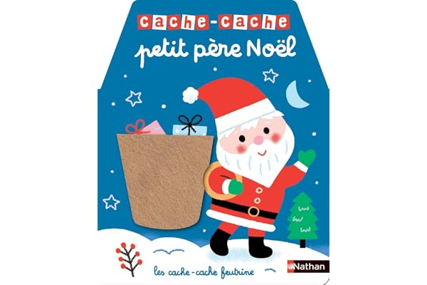 Cache-cache petit père Noël - Livre matière - éveil - Dès 6 mois