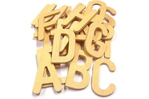 Major Brushes Lettres de l'alphabet en bois majuscules - Lot de 26