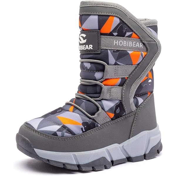 MEMBER'S MARK Boy's Snow Boots Blue / Black Cozy Warm Lining Adjustable Closure