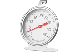 UPKOCH BESTONZON - Termómetro de horno con pantalla grande y nítida que muestra temperaturas marcadas para cocinas profesionales y domésticas (esfera individual/0-400)