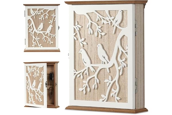 Zinueen nyckellåda trä, nyckellåda modern nyckellåda, nyckelskåp vit nyckellåda nyckelskåp nyckelskåp väggorganisatör för väggen för entré, hall, kontor