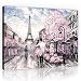 Produktbild WallArena WANDBILD CANVASBILD Wandbild Leinwandbild Kunstdruck Canvas | Paris | O1 (100cm. x 75cm.) | Canvas Picture Print PP11470O1-AW | Stadt Paris Gemälde Frankreich Kunst Eiffelturm