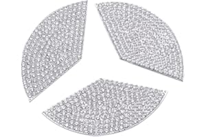 ‎VDARK VDARK 3Pcs für Mercedes Benz Bling Lenkrad Emblem Aufkleber Crystal Car Interior Lenkrad Logo Dekoration Zubehör Fit für Mercedes-Benz A E S CLA CLS GLA GLB GLC GLE GLS SL Klasse 49mm