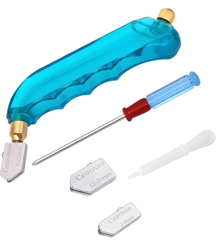 Kit Tagliavetro Professionale 7 Pezzi Diamante - Per Vetro, Piastrelle Spessore 2-20mm - Foto 3