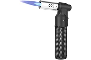 CTDMJ DMJJSD® Kitchen Blow Torch Butane Torch Adjustable Mini Blow Torch Lighter Big Jet Flame Refillable Soldering Torch Lighte for Desserts, Creme Brulee, Welding, Industrial (NO Gas)