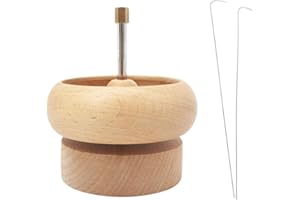 K.KIECHEL Wooden Bead Spinner|Bead Spinner|Bead Spinner Cheap|Wooden Bead Holder|Waist Beads Kit for Jewelry Making Bracelet Maker Stringing Wooden Crafting