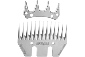 MAWAER 13 Tooth Sheep Shearing Blades for fit Oster, Lister, Heiniger Sheep Clippers, Detachable Animal Trimmer Shears for Grooming Goats, Lambs, Llamas, Alpacas