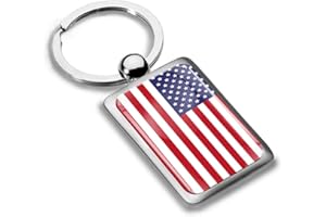 Skino Biomar Labs® Porte-clés 3D en Métal USA Flag avec Drapeau National des États-Unis, Cadeau pour Homme et Femme KK 230