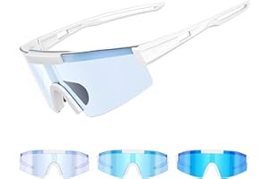 suoso Fahrradbrillen-Herren-Damen-Selbsttönend-Sonnenbrille-Photochromatisch-UV400 Schutz-MTB-Fahrrad-Sport-Schnelle-Brille für Rennrad,Laufen,Strand,Wandern,Angeln,Elastisch Elastisch