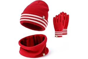 Baynetin Set Invernale 3-in-1 Bambini | Cappello Termico + Sciarpa in Pile & Guanti Touchscreen (4-10Anni) - Completo Antivento con Rivestimento Morbido, Ideale per Sci/Giochi sulla Neve