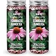 BLUE TEA - Echinacea (Cone) Flower - 100g - 100 Cups (Pack Of 2) | IMMUNITY BOOSTER | Flower Based - Herbal Tea - Caffeine - Free - Farm Fresh - No Preservatives | Featured In Shark Tank | Pet Jar Packaging