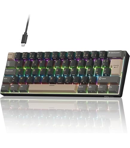 Geeky GK61 SE 60% | Clavier De Jeu Mécanique | 61 Touches