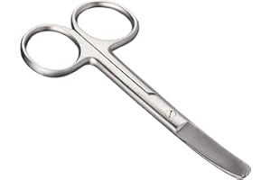 GIMA - Forbici Chirurgiche Curve, Punte Smusse, Misura 11.5 cm, in Acciaio Inox, grigio