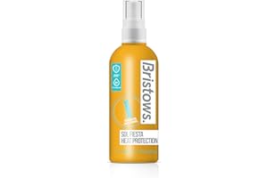 Bristows Heat Protection Sol Fiesta Spray, sweet notes of salted caramel and pistachio. Protects up to 200 degrees, infused with Pro Vitamin B5, heals & protects hair. 200ml