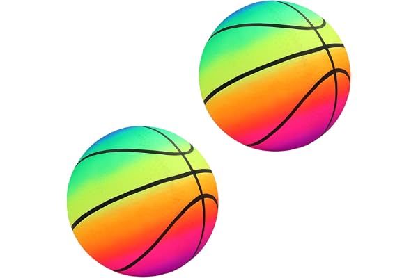2 Leksaksbollar för Barn av PVC. Uppblåsbar Volleyboll med regnbåge. Mjuk boll för barn. Boll att spela på stranden, parken, poolen, semester. Ø 23 cm.