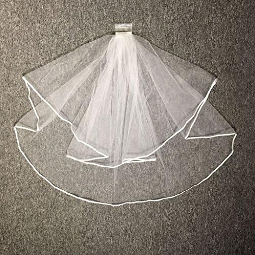Baijinbai Women's Simple Tulle Bridal Veil Short Wedding Veil