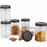 Sky Lexus Celebration 6 Pcs Storage Container Set for Kitchen (1400 ml x 6 PcS),(Grey)