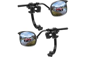 SUPAREE Specchietti Roulotte Specchietti Retrovisori per Roulotte Specchietti per Roulotte Convesso con Copertura Antipioggia per Tutti i Tipi Di Veicoli Comuni (2 Pezzi)