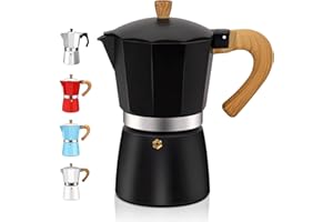 DITOSH 9 Tasse Espresso Cuisinière en Aluminium Moka Pot Machine à Café Express Percolateur Moka Classique Italienne Machine à Café Pour Italien et Cubain Brassage Pour Camping à Domicile 450ml 15oz