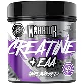 Warrior Creatine Monohydrate + EAA 270g - 30 Servings - Muscle Recovery &amp; Support Formula with Performance Supplement - Essen