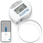 RENPHO Akıllı v&uuml;cut &ccedil;evresi &ouml;l&ccedil;&uuml;m bandı, biseps, g&ouml;ğ&uuml;s, kal&ccedil;a, baldır, uyluk ve boyun v&uuml;cut &ccedil;evrelerini &ouml;l&ccedil;mek i&ccedil;in Bluetooth