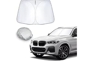 CDEFG Compatible con BMW X3 G01 2017-2023 2024 / IX3 2020-2024 Parasol Coche Delantero Parabrisas Protector Plegable con Gran Pantalla Anti UV Rayos Mejor Fresco-Parasol X3 IX3 Accesorios