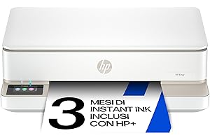 HP Envy 6120e 714L8B, Stampante Multifunzione a Getto d'Inchiostro A4 a Colori, Stampa Fronte e Retro Automatica, Fino a 10 ppm, Wi-Fi, Smart, 3 Mesi di Inchiostro Instant Ink Inclusi, Bianca
