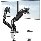 Amazon Brand - Eono Monitor Halterung für 2 Monitore, Monitorhalterung Vollbeweglich, Tischhalterung mit 2 Gasdruckfeder Arme