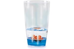 Deluxebase Floatarama Tumbler - Clownfisch Acryl-Trinkglas mit schwimmenden Tierfiguren. 250 ml BPA-frei Clownfisch Trinkglas für Kinder und Erwachsene.