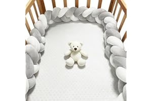 RZYW Thick Soft Breathable Cushion Side Protectors All Round Braided Protector for Room Bed Bed Guard Rail Surrounds Cushions Anti-Collision Head Knot,S15,200CM