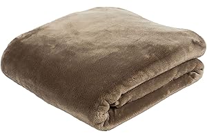 Gözze - Premium Cashmere-Feeling Wohn- und Kuscheldecke, 500 g/m², 180 x 220 cm - Taupe