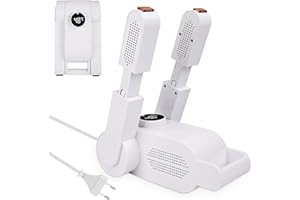 WEINSAMKEIT Secador de Zapatos Eléctrico, Secador de Botas con Pantalla Digital, Secador Botas Esqui, Calentador de Zapatos y Botas,Adecuado Para Botas, Guantes, Calcetines, Luz Violeta, Plegable y Retráctil