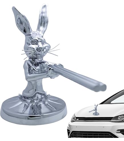 Angry Rubber Duck Hood Ornament, 3D Funny Car Bonnet Decoration, Evil Rubber Duck Cooler Figure for Car Decoration, Bar, Pub, Club, Wall Decoration (Silver