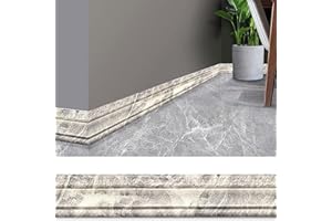 AIDNTBEO Bordure murale étanche 3D - 2,3 m - Autocollant - Pour plinthe