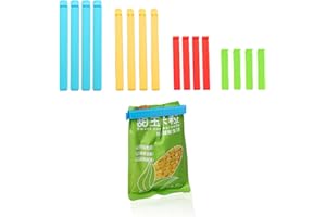 Erismithh Food Clips 16Pcs Food Storage Bag Clips Plastic Sealing Bag Clip Reusable Kitchen Clips for Food Fresh Snack Ziplock(4 Sizes and 4 Colours)