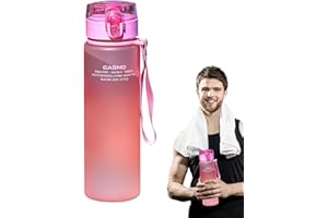 shjxi Bouteille d'hydratation de sport portable de 560 ml, bouteille d'eau de fitness, bouteille d'eau légère de grande capacité avec sangle confortable pour le cyclisme, les voyages, la maison, la