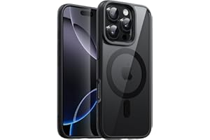 ‎JETECH JETech Magnetyczne Etui dla iPhone 16 Pro 6,3 Cala Kompatybilne z MagSafe, Bumper Telefonu Osłona, Jednokolorowa Matowe Ramka z TPU, Odporny na Zarysowania Przejaśniać Tył (Czarny)