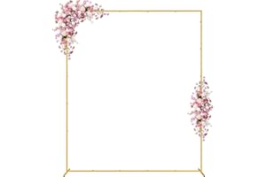 Wokceer Wedding Arch Backdrop Stand Square 7.2 x 6 FT Wedding Arches for Ceremony Metal Balloon Arch Frame for Wedding Birthday Party Garden Arbor Anniversary Event Decor