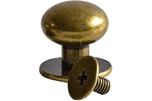 Q TOOLS Remaches de tornillo de 5 mm, 10 unidades, color amarillo, varios colores y tamaños disponibles (8 mm, latón)