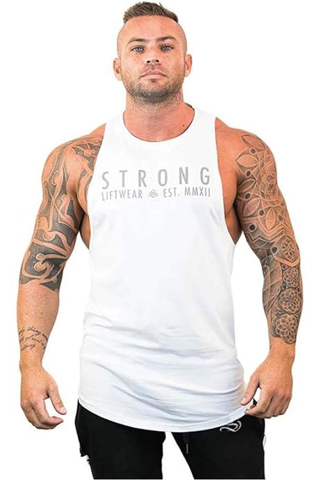 Canotta Uomo No Pain No Gain - 100% Cotone, Per Palestra, Fitness, Bodybuilding, Muscolo