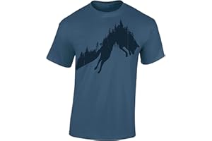 BADDERY Myśliwy T-shirt męski - leśny jeleń - prezent dla myśliwych - koszulka myśliwska męska - odzież myśliwska akcesoria myśliwskie