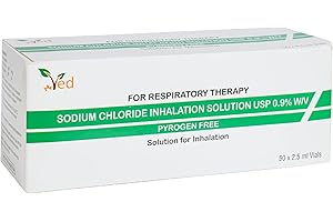 Solution saline isotonique pour inhalation VED, chlorure de sodium à 0,9% (NaCl), 50 flacons unitaires de 2,5 ml pour adultes et enfants