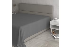 MAX Color Bettlaken, 100% Baumwolle, einfarbig, Dunkelgrau, Doppelbett Maxi 270 x 300 cm