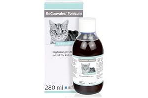 Alfavet ReConvales® Tonicum para Gatos, suplemento dietético de 280 ml, alimento para administración a Gatos convalecientes y con bajo Peso, así como a Gatos con lipidosis hepática