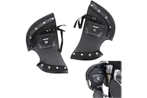 AUFER Highway Crash Bar Cover Soft Closeouts Soft Lowers Chaps Leg Warmer Bag Rain Wind Lower Deflectors Guard Cover Compatible With For 2014-2020 Indian Chief Chieftain Thunder Stroke Models