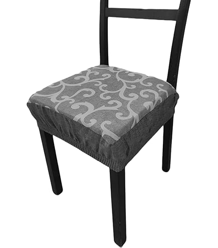 Set 6 Cuscini Per Sedia 40x40 Cm - Fantasia Ghirigori, Imbottiti E Sfoderabili