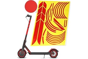 Gleamydot Autocollant Trotinette Electrique pour Stickers Scooter XiaoMi Mi M365 PRO 2/1S Mijia Accessoire Trottinette Essential (Rouge)