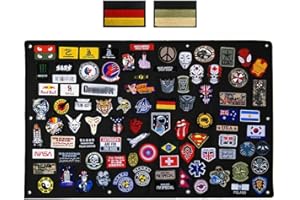 ZCKETO 114 x 76 cm oversized patch display plate, hanging patch collection board, tactical military patch holder, plate for collecting, closure emblems patch, 6-hole, 1000D durable, seams
