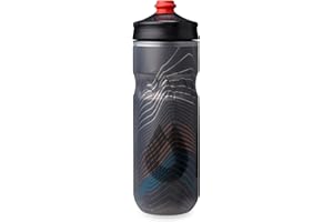 Hydrapak Polar Surge Borraccia termica per bici - Borraccia ad alto flusso, per ciclismo e sport (Black, 20oz)